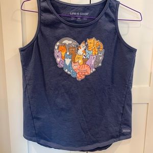 WOMEN'S HEART OF CATS HIGH-LOW CRUSHER TANK